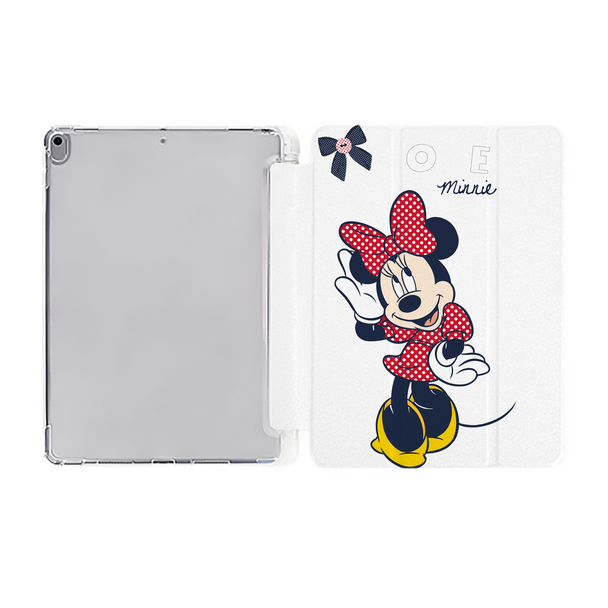 （画像用） ミッキーマウス Mickey Mouse IPad ケース ペン収納付き 三つ折りスタンド PUレザー×シリコン 対応機種9.5/10.5/10.9インチ